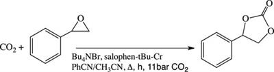 Chromium-Salophen as a Soluble or Silica-Supported Co-Catalyst for the Fixation of CO2 Onto Styrene Oxide at Low Temperatures